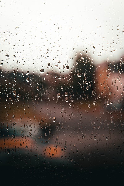 Water droplets on a window
